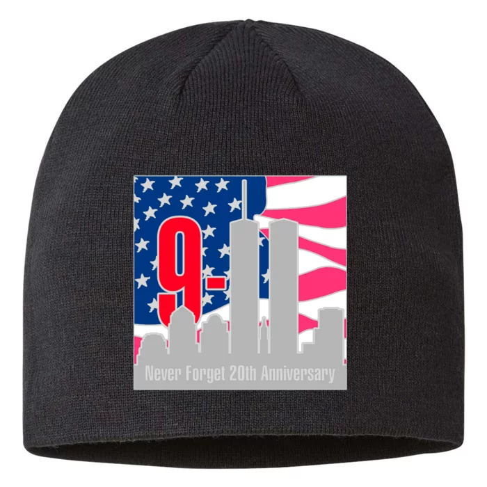 9/11 Never Forget 20th Anniversary 8 1/2in Sustainable Knit Beanie