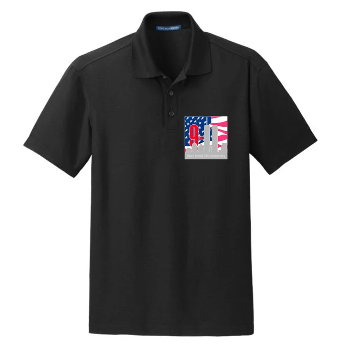 9/11 Never Forget 20th Anniversary Dry Zone Grid Performance Polo