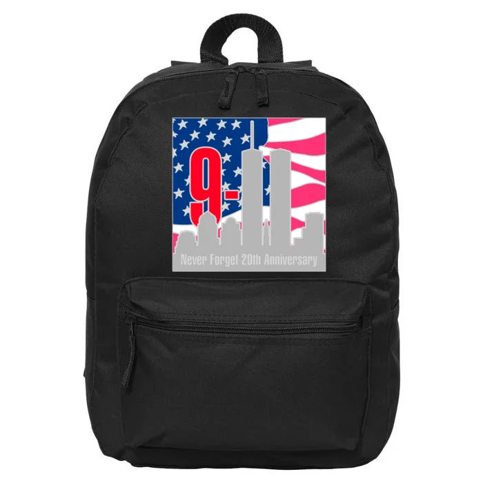 9/11 Never Forget 20th Anniversary 16 in Basic Backpack