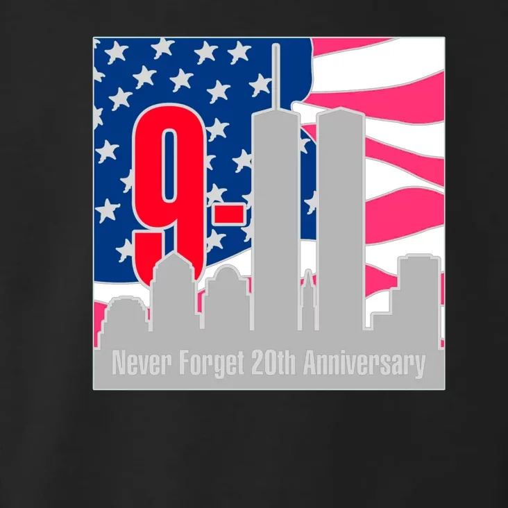 9/11 Never Forget 20th Anniversary Toddler Hoodie