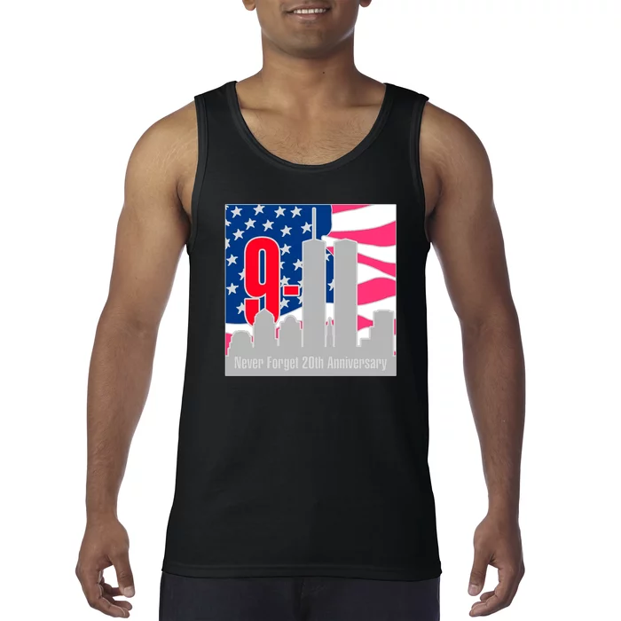 9/11 Never Forget 20th Anniversary Tank Top