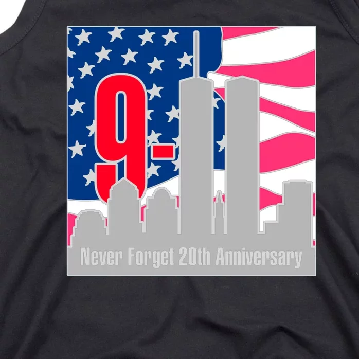 9/11 Never Forget 20th Anniversary Tank Top