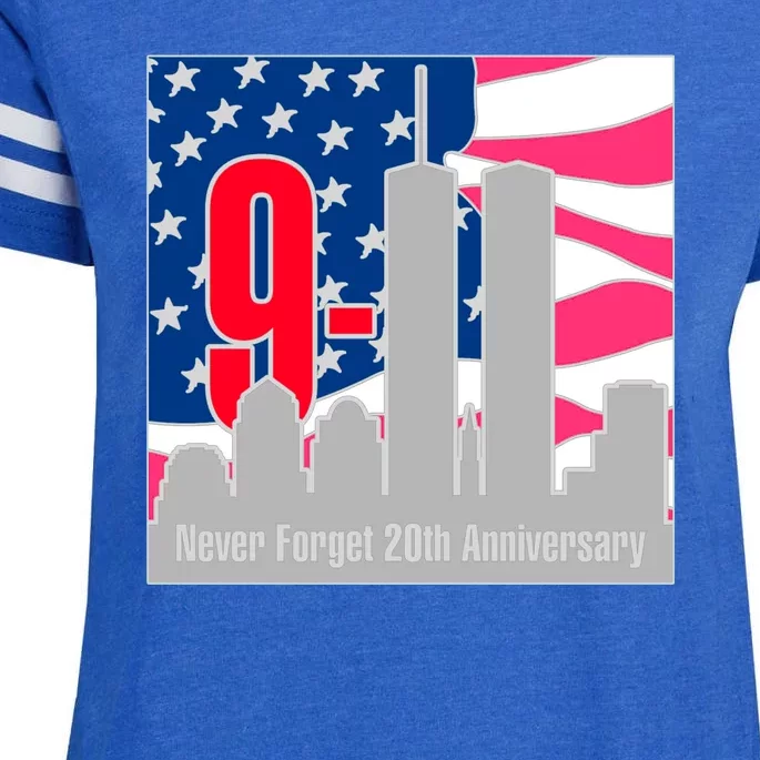 9/11 Never Forget 20th Anniversary Enza Ladies Jersey Football T-Shirt