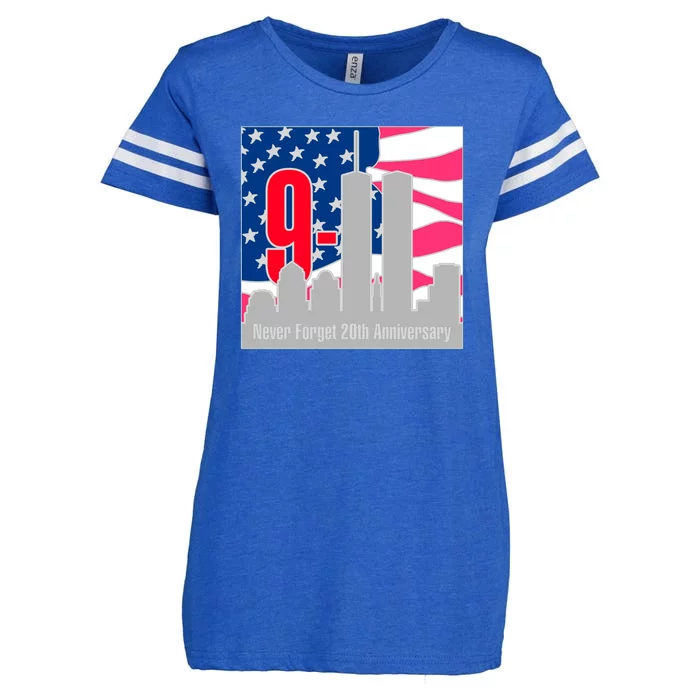 9/11 Never Forget 20th Anniversary Enza Ladies Jersey Football T-Shirt