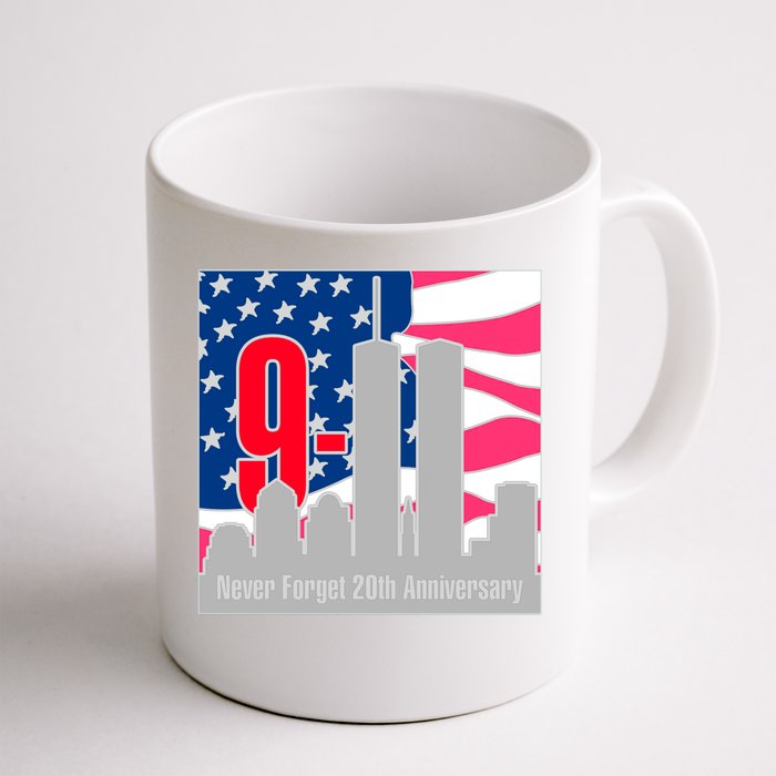 9/11 Never Forget 20th Anniversary Front & Back Coffee Mug