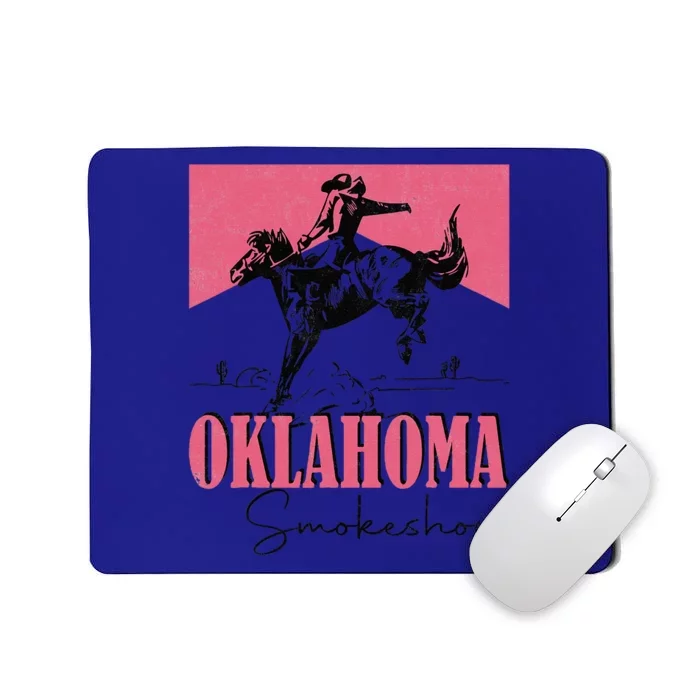 90s Oklahoma Fan Vintage Oklahoma Western Rodeo Style Mousepad