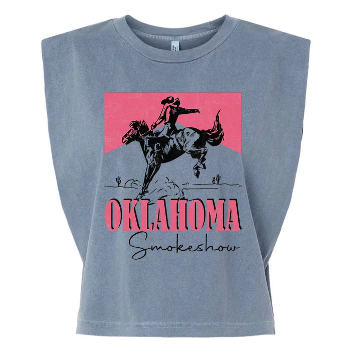 90s Oklahoma Fan Vintage Oklahoma Western Rodeo Style Garment-Dyed Women's Muscle Tee