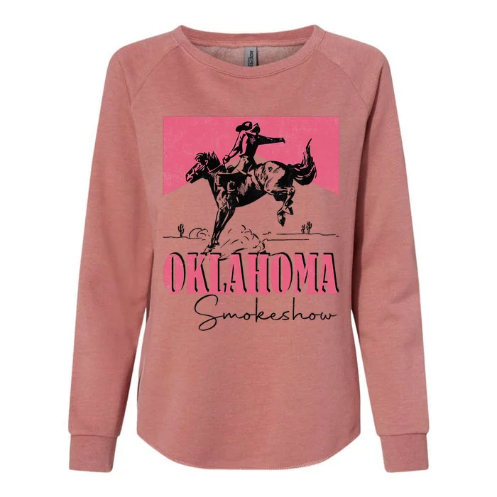 90s Oklahoma Fan Vintage Oklahoma Western Rodeo Style Womens California Wash Sweatshirt