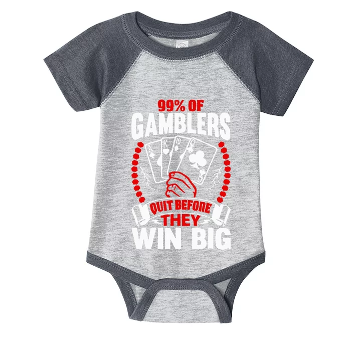 99 Of Gamblers Quit Before They Win Big Infant Baby Jersey Bodysuit