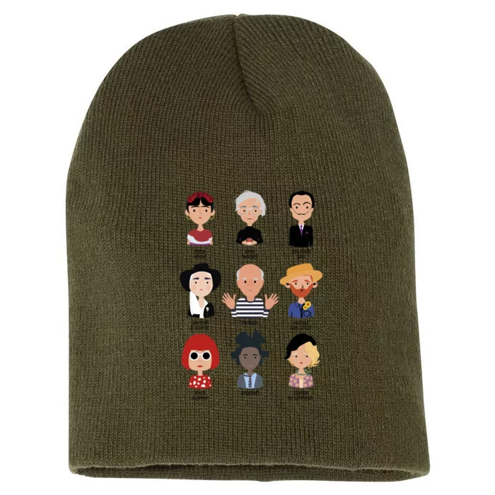 9 Of The Greatest Painters Of All Time Short Acrylic Beanie