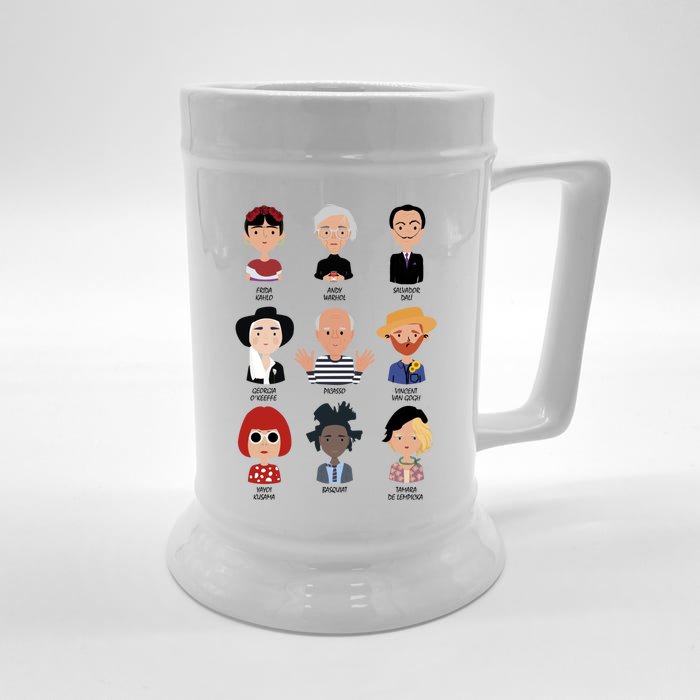 9 Of The Greatest Painters Of All Time Front & Back Beer Stein