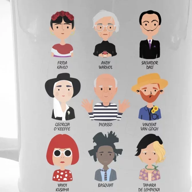 9 Of The Greatest Painters Of All Time Front & Back Beer Stein