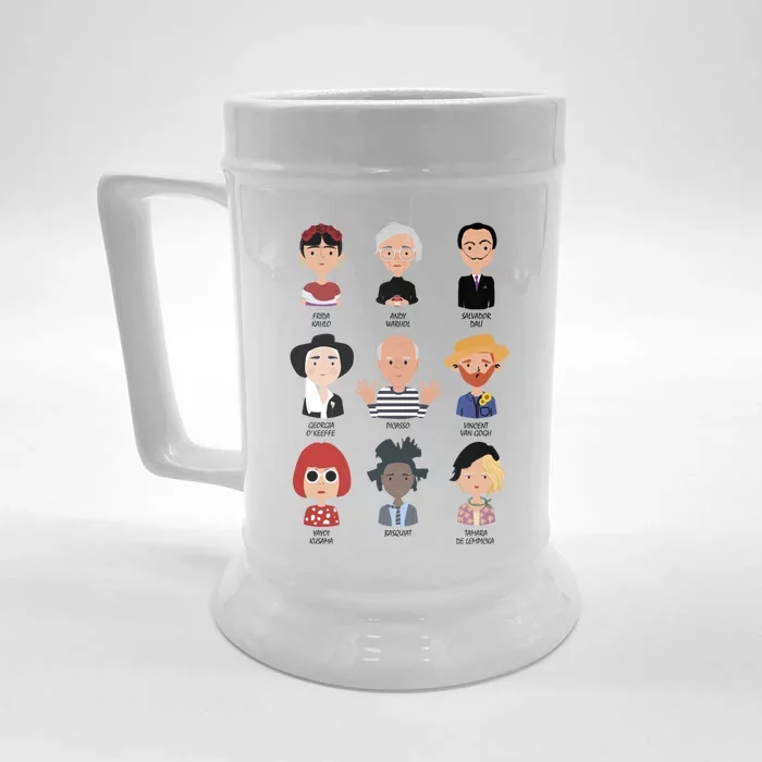 9 Of The Greatest Painters Of All Time Front & Back Beer Stein