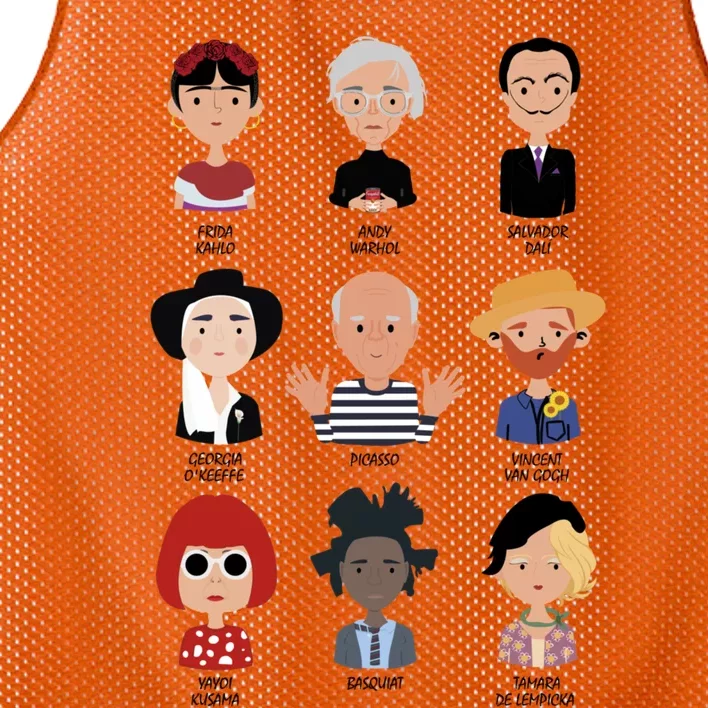 9 Of The Greatest Painters Of All Time Mesh Reversible Basketball Jersey Tank