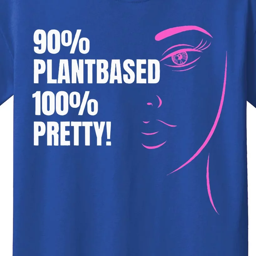 90 Plantbased 100 Pretty Plantbased Or Vegan Diet Kids T-Shirt