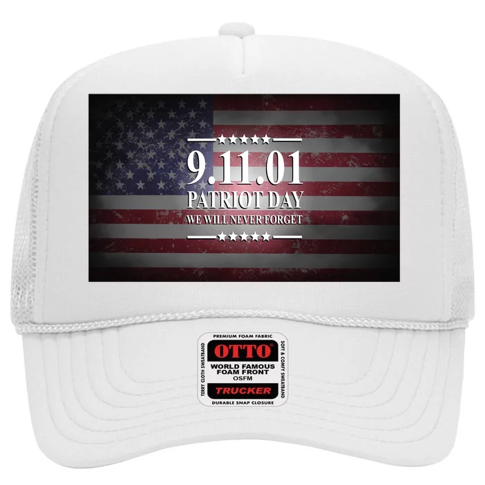 9.11.01 Patriot Day 20th Anniversary High Crown Mesh Trucker Hat