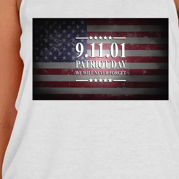 9.11.01 Patriot Day 20th Anniversary Women's Knotted Racerback Tank