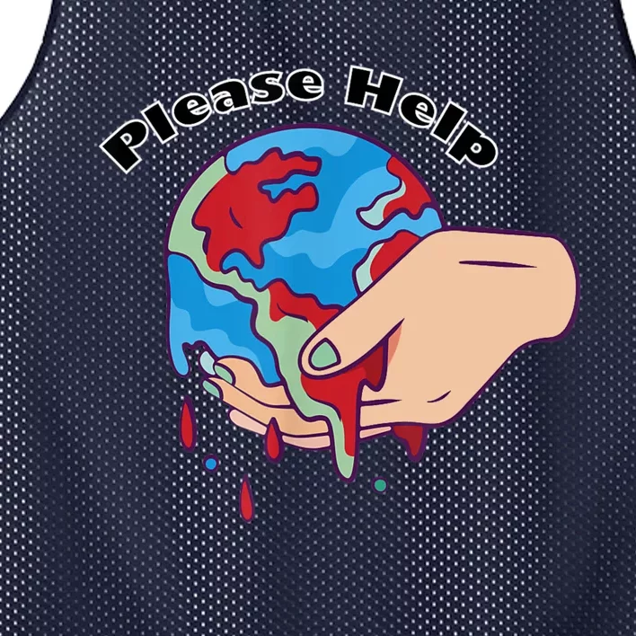 9krys Please Help Earth Planet Be Save Mesh Reversible Basketball Jersey Tank