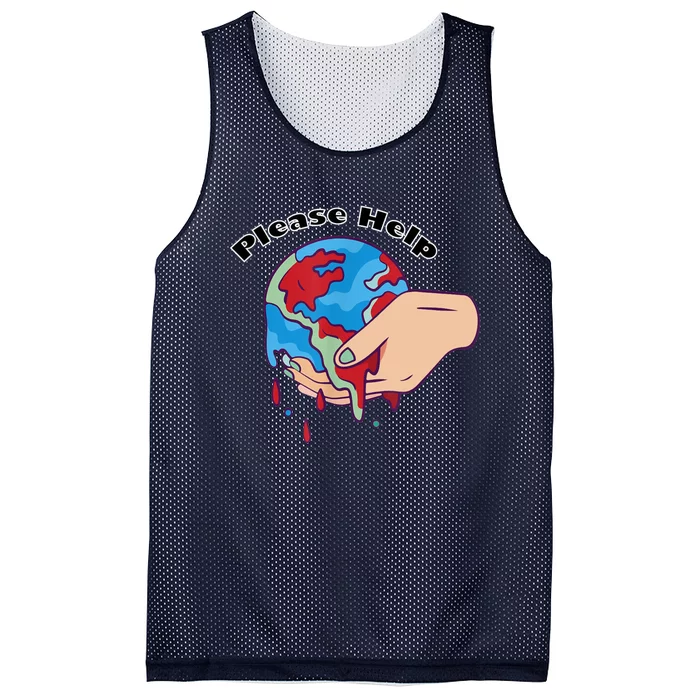 9krys Please Help Earth Planet Be Save Mesh Reversible Basketball Jersey Tank