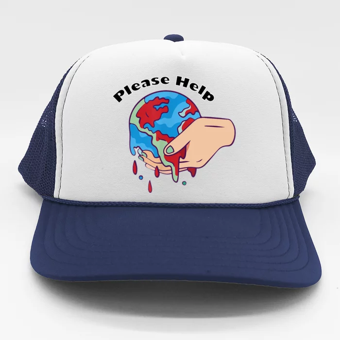 9krys Please Help Earth Planet Be Save Trucker Hat