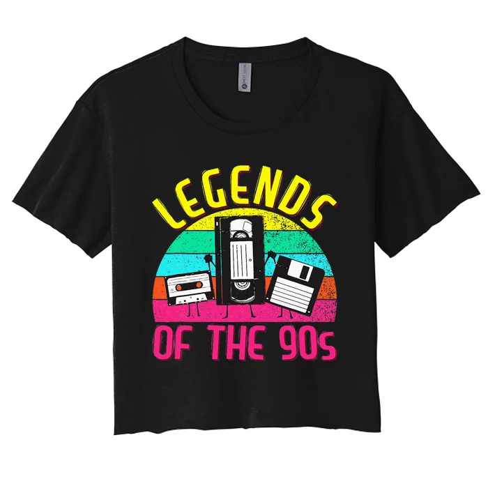 90s Party Outfit For Women &  90S Costume Legends 90s Women's Crop Top Tee