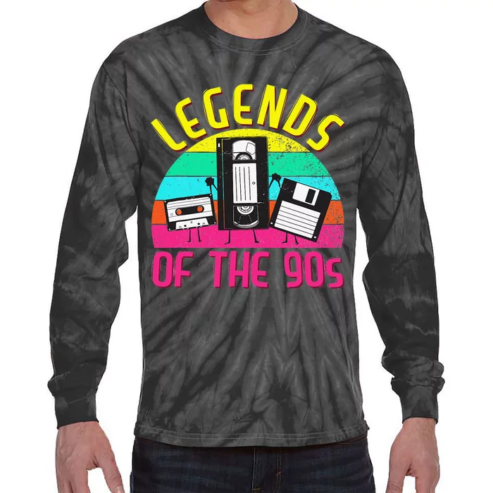 90s Party Outfit For 90's Costume Legends 90s Tie-Dye Long Sleeve Shirt