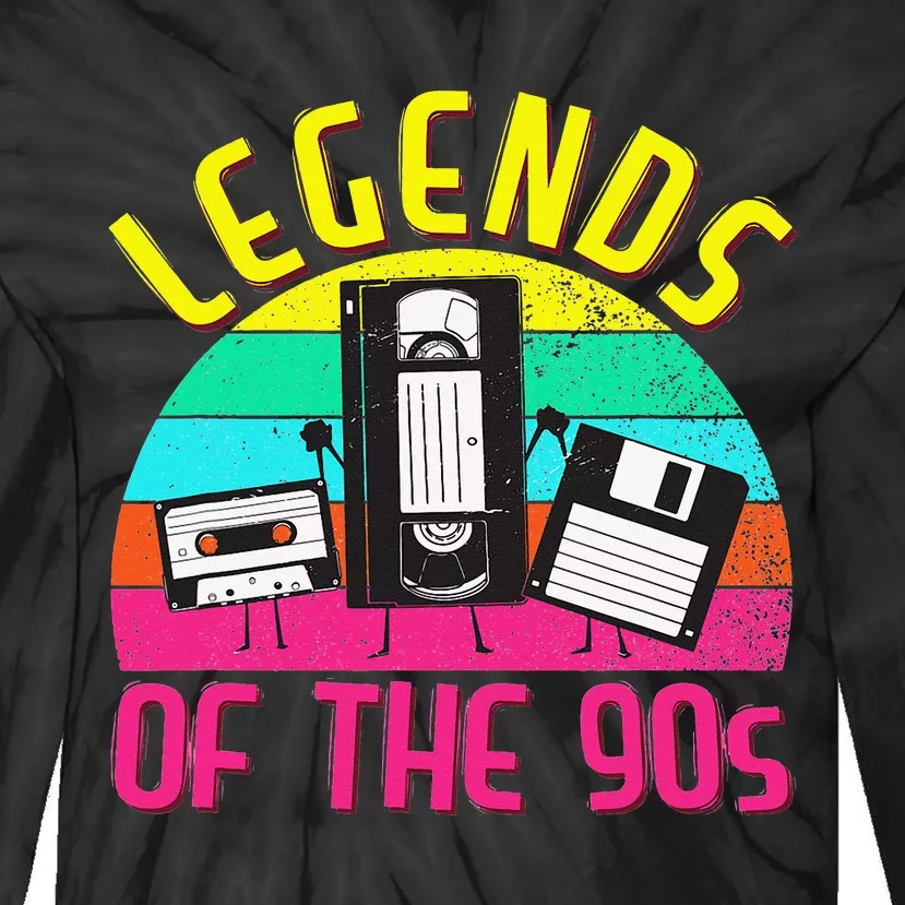 90s Party Outfit For 90's Costume Legends 90s Tie-Dye Long Sleeve Shirt