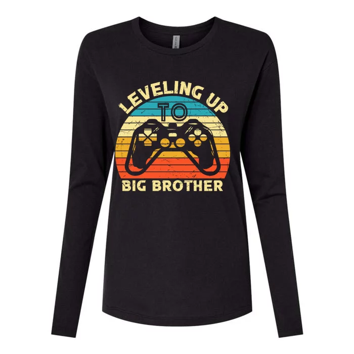 90's Retro Big Brother Gamer Quote Funny Slogans Video Game Lover Womens Cotton Relaxed Long Sleeve T-Shirt