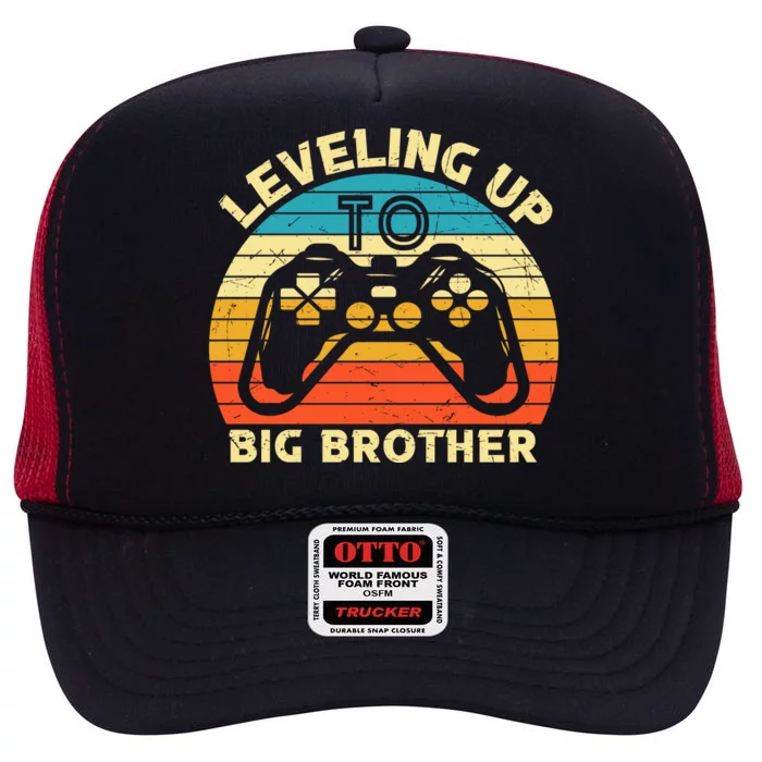 90's Retro Big Brother Gamer Quote Funny Slogans Video Game Lover High Crown Mesh Trucker Hat