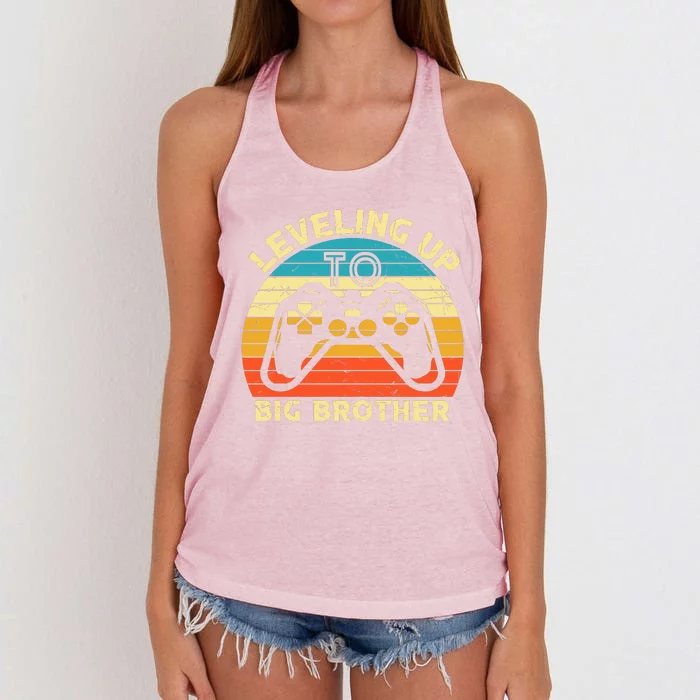 90's Retro Big Brother Gamer Quote Funny Slogans Video Game Lover Women's Knotted Racerback Tank