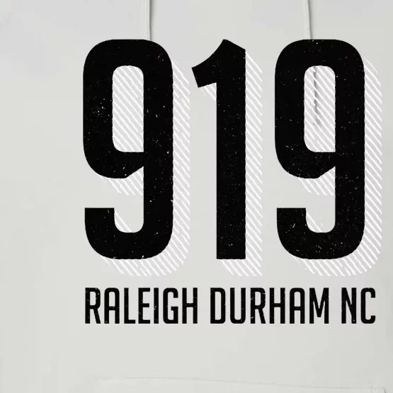 919 Raleigh Durham Nc North Carolina Performance Fleece Hoodie