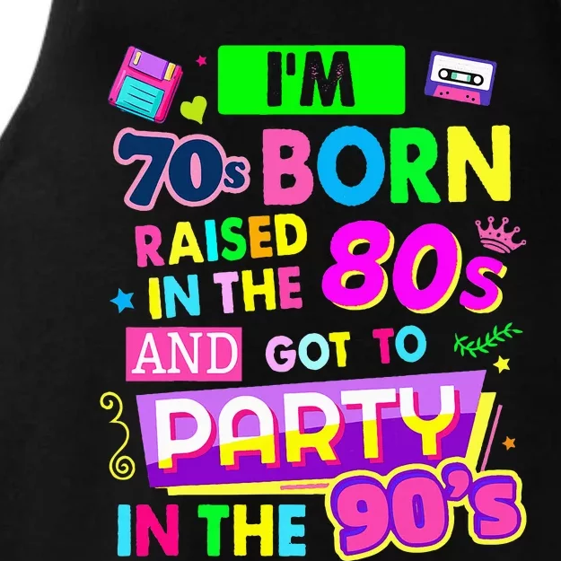 90s Rave Ideas For Women & Party Outfit 90s Festival Ladies Tri-Blend Wicking Tank