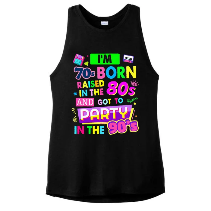 90s Rave Ideas For Women & Party Outfit 90s Festival Ladies Tri-Blend Wicking Tank