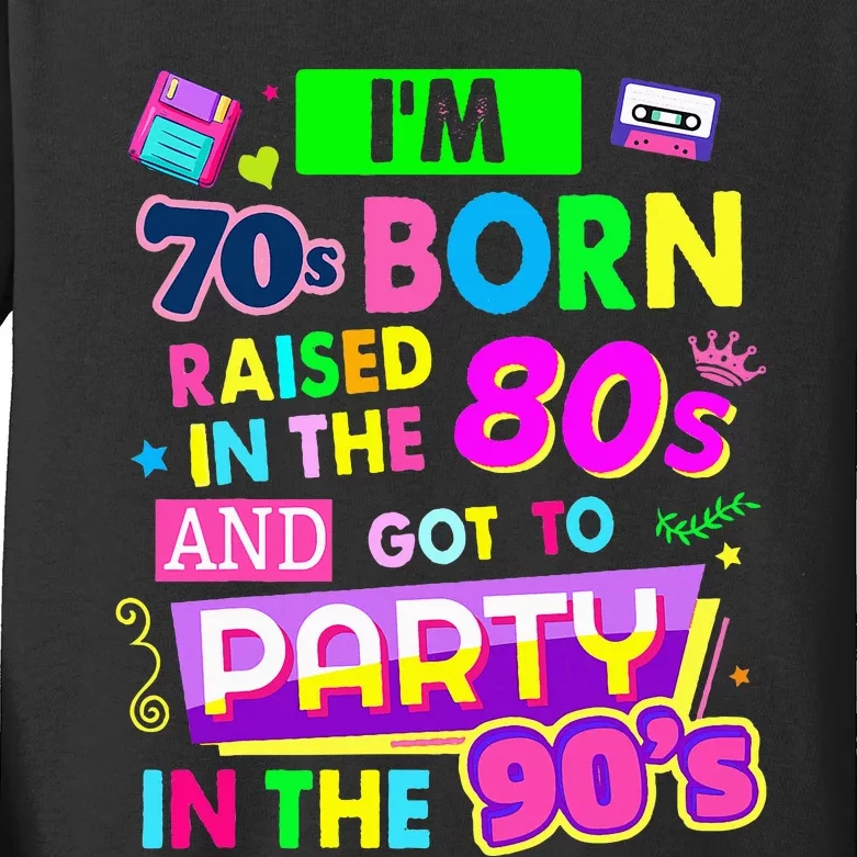 90s Rave Ideas For Women & Party Outfit 90s Festival Kids Long Sleeve Shirt