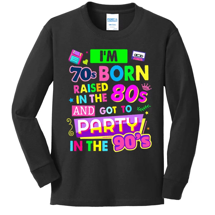 90s Rave Ideas For Women & Party Outfit 90s Festival Kids Long Sleeve Shirt