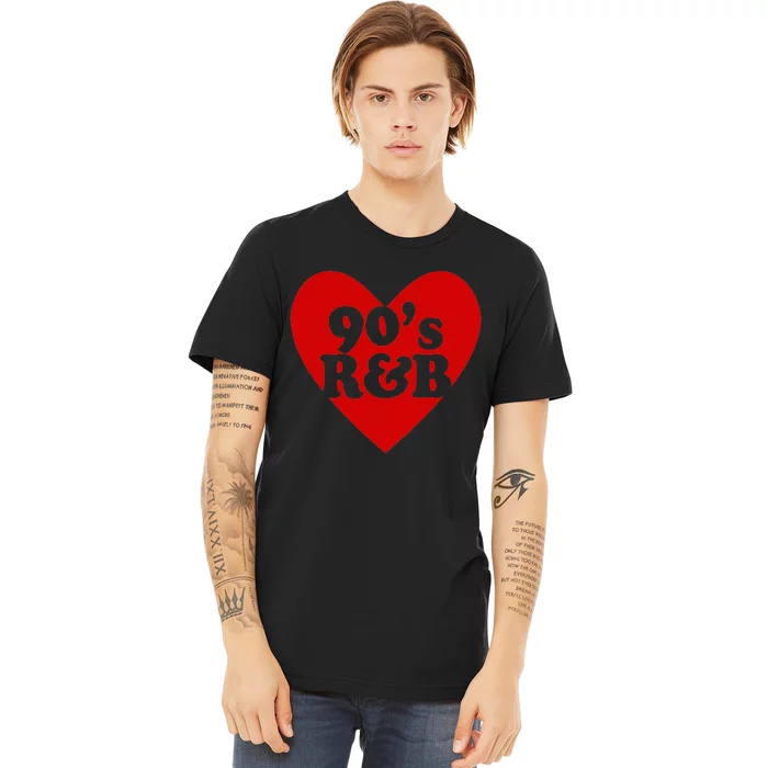 90S R&B Love Heart Rnb Music Premium T-Shirt