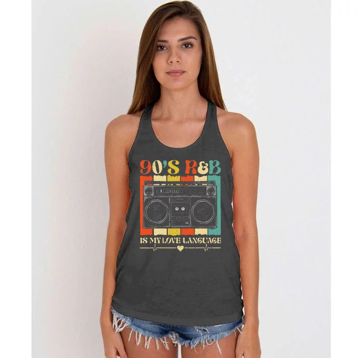 90s R&B Music Women's Knotted Racerback Tank