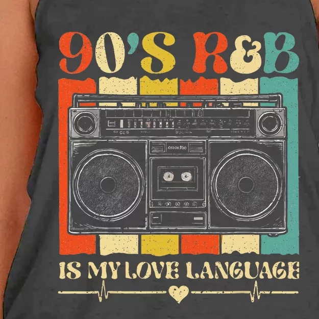 90s R&B Music Women's Knotted Racerback Tank