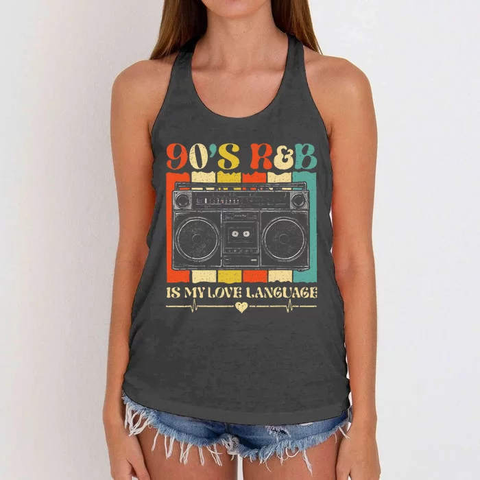 90s R&B Music Women's Knotted Racerback Tank