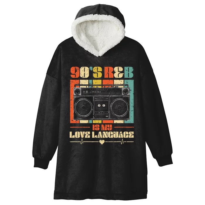 90S R&B Music Rnb Lover Hooded Wearable Blanket