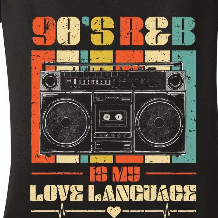 90S R&B Music Rnb Lover Women's V-Neck T-Shirt