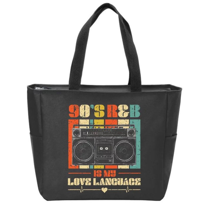 90S R&B Music Rnb Lover Zip Tote Bag