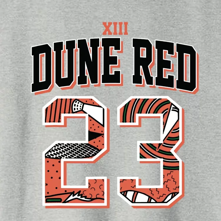 90s Retro Number 23 Dune Red 13s Matching Women's Crop Top Tee