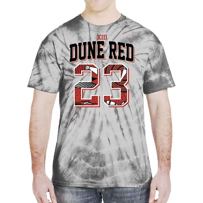 90s Retro Number 23 Dune Red 13s Matching Tie-Dye T-Shirt