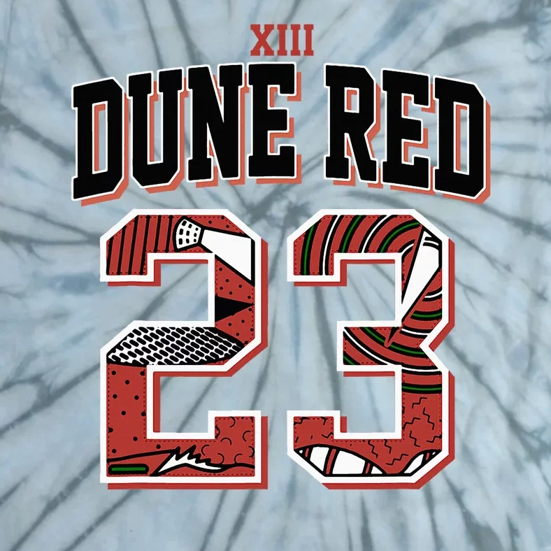 90s Retro Number 23 Dune Red 13s Matching Tie-Dye T-Shirt