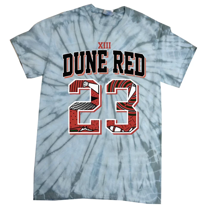 90s Retro Number 23 Dune Red 13s Matching Tie-Dye T-Shirt