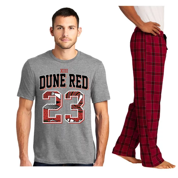 90s Retro Number 23 Dune Red 13s Matching Pajama Set