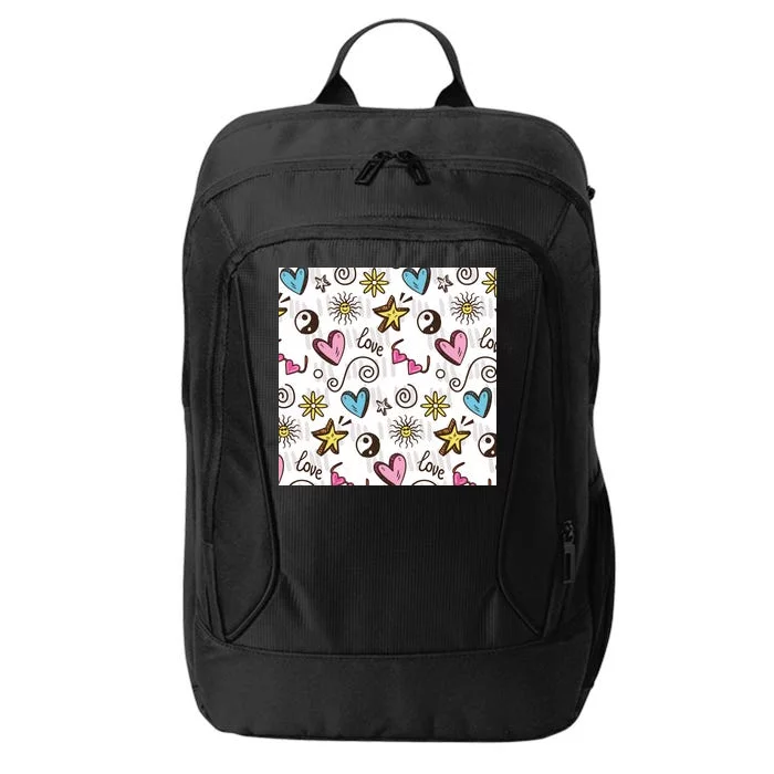 90s Retro Pattern City Backpack