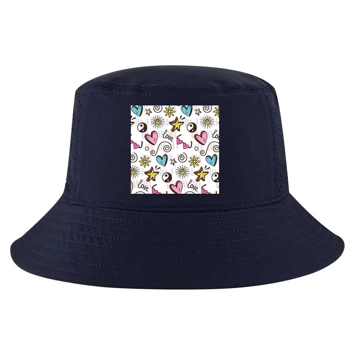 90s Retro Pattern Cool Comfort Performance Bucket Hat