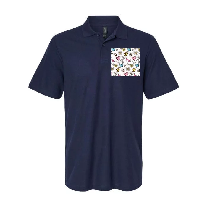 90s Retro Pattern Softstyle Adult Sport Polo